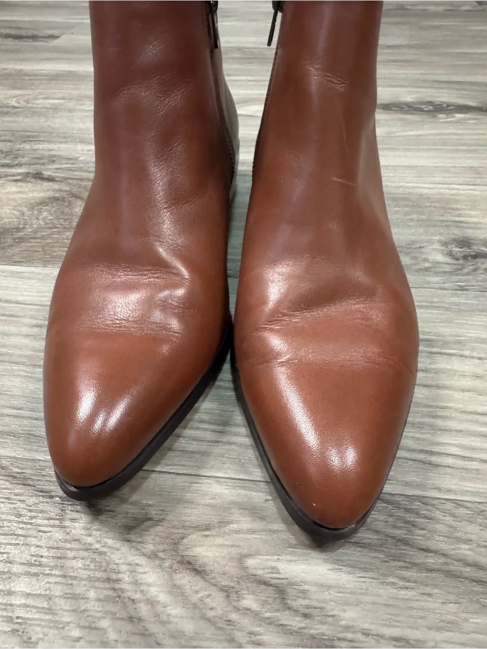 Coach Montana Ankle Boots Brown Leather Pointed Toe Size 9B 39